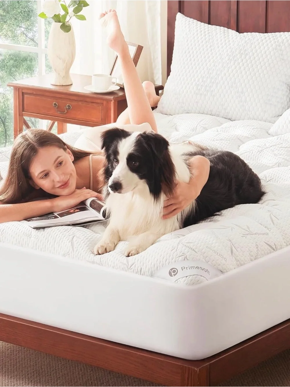 White Quilted Waterproof Mattress Protector